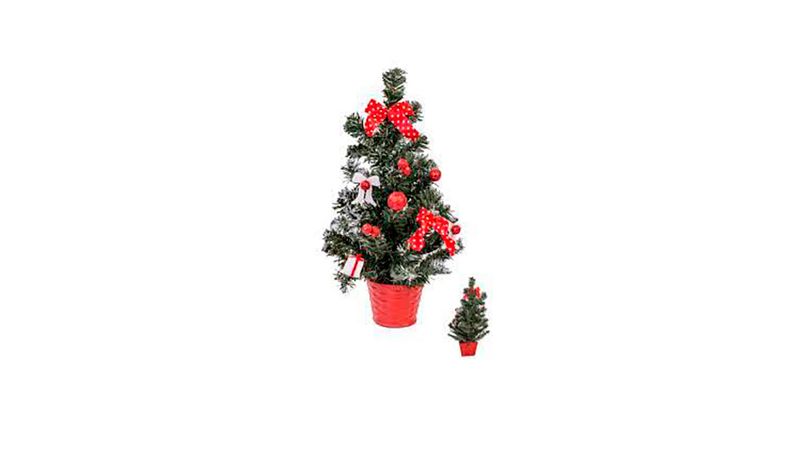 Árvore de Natal na Base de Juta Verde 60cm, Natal Formosinha - Formosinha, Flores e Plantas Permanentes, Artigos de Decoração