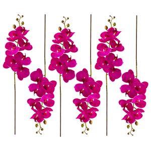 Kit com Doze Hastes de Orquídea Pink Toque Real | Formosinha