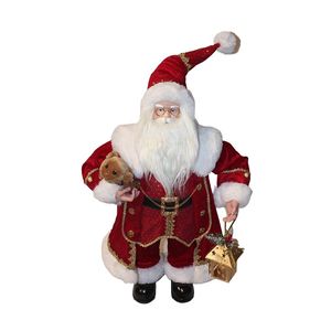 Papai Noel de Luxo Vermelho Clássico de Pé com 45cm | Natal Formosinha